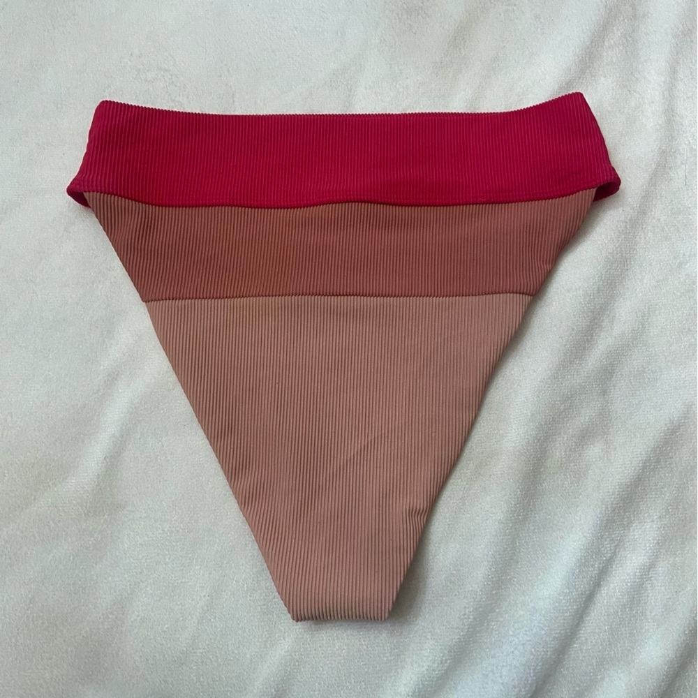 New! Beach Riot Riza Bottom Rouge Color Block 3909 - Picture 6 of 10